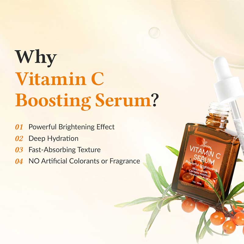 private label vitamin c boosting face serum